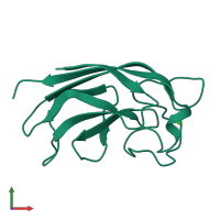 PDB entry 1l7l coloured by chain, front view.