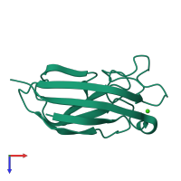 PDB entry 1l7l coloured by chain, top view.