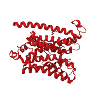 The deposited structure of PDB entry 1l7v contains 2 copies of CATH domain 1.10.3470.10 (ABC transporter involved in vitamin B12 uptake, BtuC) in Vitamin B12 import system permease protein BtuC. Showing 1 copy in chain A.