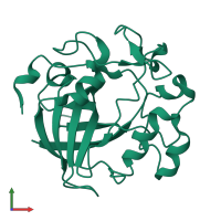 PDB entry 1l8f coloured by chain, front view.