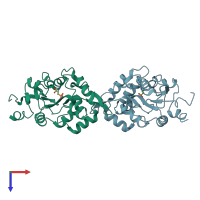 PDB entry 1l8l coloured by chain, top view.