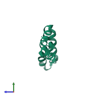 PDB entry 1l8z coloured by chain, side view.