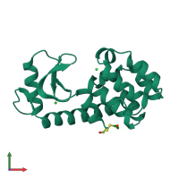 PDB entry 1l94 coloured by chain, front view.