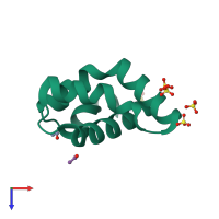 PDB entry 1l9l coloured by chain, top view.