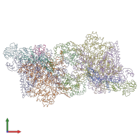 PDB entry 1l9u coloured by chain, front view.