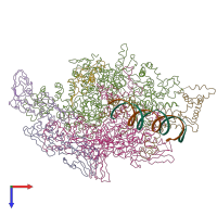 PDB entry 1l9z coloured by chain, top view.