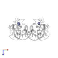 ZINC ION in PDB entry 1lat, assembly 1, top view.