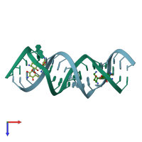 PDB entry 1lc4 coloured by chain, top view.