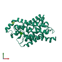 PDB entry 1ldi coloured by chain, front view.