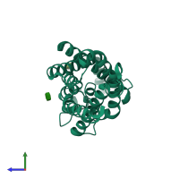 PDB entry 1ldi coloured by chain, side view.