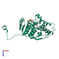 PDB entry 1ldm coloured by chain, top view.