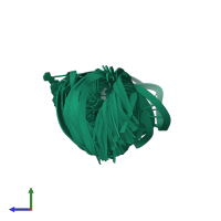 PDB entry 1ldz coloured by chain, ensemble of 25 models, side view.