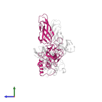 Nuclear factor NF-kappa-B p50 subunit in PDB entry 1lei, assembly 1, side view.