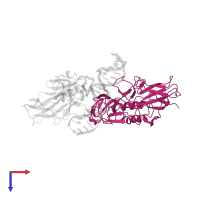 Nuclear factor NF-kappa-B p50 subunit in PDB entry 1lei, assembly 1, top view.