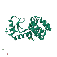 PDB entry 1lgw coloured by chain, front view.