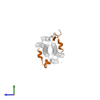 Eukaryotic translation initiation factor 4 gamma 1 in PDB entry 1lj2, assembly 1, side view.