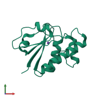 PDB entry 1ljl coloured by chain, front view.