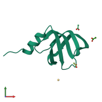 PDB entry 1ljo coloured by chain, front view.