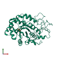 PDB entry 1ljy coloured by chain, front view.