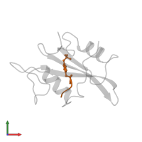 PHOSPHOTYROSYL PEPTIDE AC-PTYR-GLU-GLU-GLY in PDB entry 1lkl, assembly 1, front view.