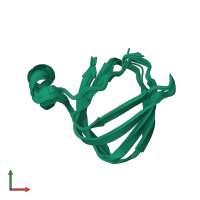 PDB entry 1lkn coloured by chain, ensemble of 10 models, front view.