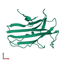 PDB entry 1lmi coloured by chain, front view.