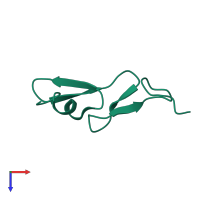 Factor X light chain in PDB entry 1lpg, assembly 1, top view.