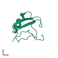 PDB entry 1lqh coloured by chain, front view.