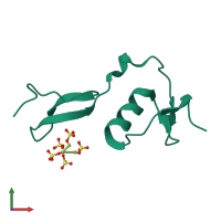 PDB entry 1lr8 coloured by chain, front view.
