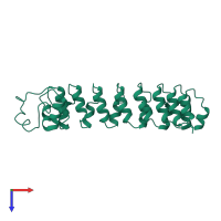 LRV FeS4 cluster domain-containing protein in PDB entry 1lrv, assembly 1, top view.