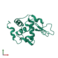 PDB entry 1lse coloured by chain, front view.