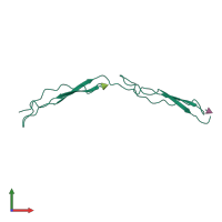 PDB entry 1lsl coloured by chain, front view.