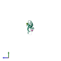 PDB entry 1lsl coloured by chain, side view.