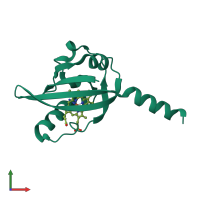 PDB entry 1lsw coloured by chain, front view.