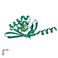 PDB entry 1lsx coloured by chain, top view.