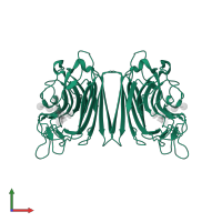 Lectin in PDB entry 1lte, assembly 1, front view.