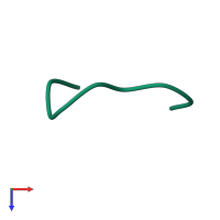 PDB entry 1lvr coloured by chain, top view.