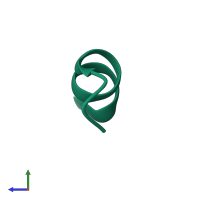 Guanine nucleotide-binding protein G(t) subunit alpha-1 in PDB entry 1lvz, assembly 1, side view.