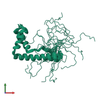 PDB entry 1lwm coloured by chain, ensemble of 20 models, front view.