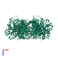 Uridine phosphorylase in PDB entry 1lx7, assembly 1, top view.