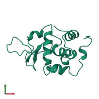 PDB entry 1lyy coloured by chain, front view.