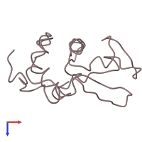 PDB entry 1lz2 coloured by chain, top view.