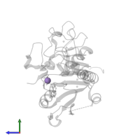 MANGANESE (II) ION in PDB entry 1lzi, assembly 1, side view.