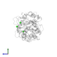 CHLORIDE ION in PDB entry 1m01, assembly 1, side view.