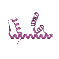 The deposited structure of PDB entry 1m18 contains 2 copies of SCOP domain 47114 (Nucleosome core histones) in Histone H2B 1.1. Showing 1 copy in chain F [auth D].