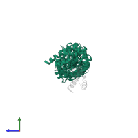 Catenin beta-1 in PDB entry 1m1e, assembly 1, side view.