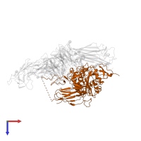 Integrin beta-3 in PDB entry 1m1x, assembly 1, top view.