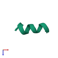 PDB entry 1m23 coloured by chain, ensemble of 10 models, top view.