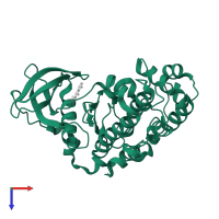 Casein kinase II subunit alpha in PDB entry 1m2q, assembly 1, top view.