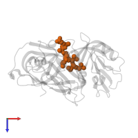 Pepstatin in PDB entry 1m43, assembly 1, top view.